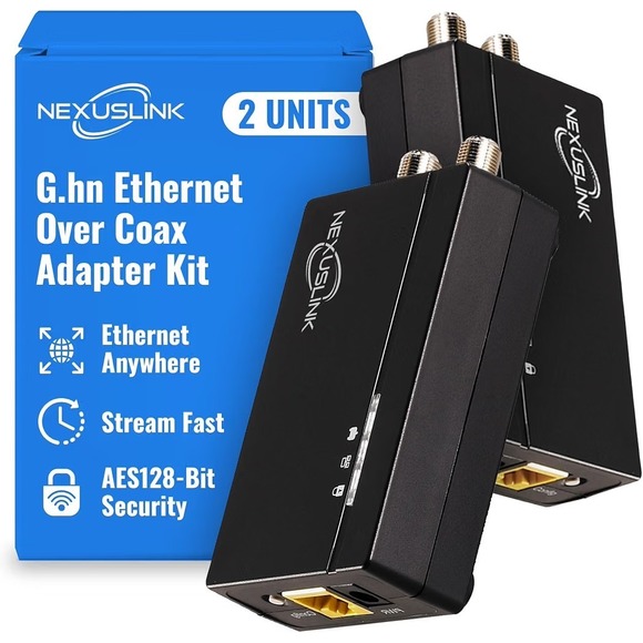 NexusLink Other - NexusLink GCA-1200-KIT G.hn Ethernet over Coax Adapter 1200Mbps